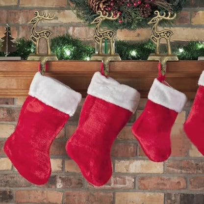 Christmas Stocking Holder, Reindeer Mantel Hanger Hook