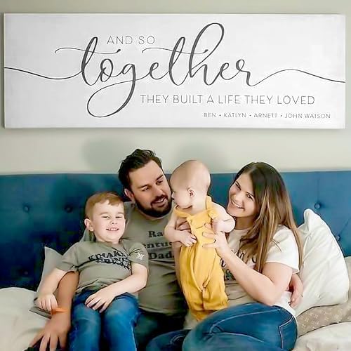 And So Together They Built a Life They Loved Canvas Wall Art Gift