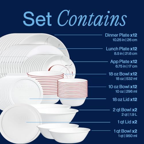 Corelle Splendor 78-Piece Round Dinnerware Set, Service for 12
