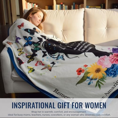 Gifts for Women, Inspirational Throw Blanket, Farewell Gifts for
