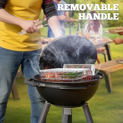 Grill Basket Set, BBQ Accessories, Outdoor Camping Cooking, Gifts for