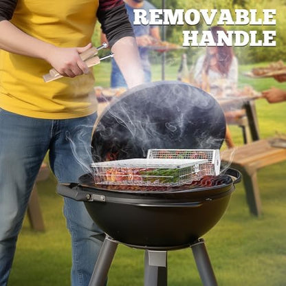 Grill Basket Set, BBQ Accessories, Outdoor Camping Cooking, Gifts for