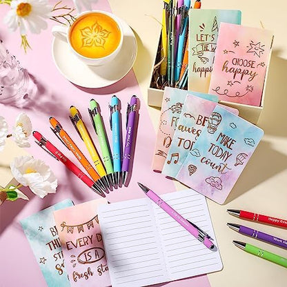 Funrous 32 Pcs Mini Notebooks with Pens Adults Party Favors,Watercolor