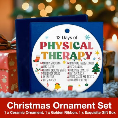 Physical Therapy Christmas Ornaments, Funny Therapist Gifts for Women