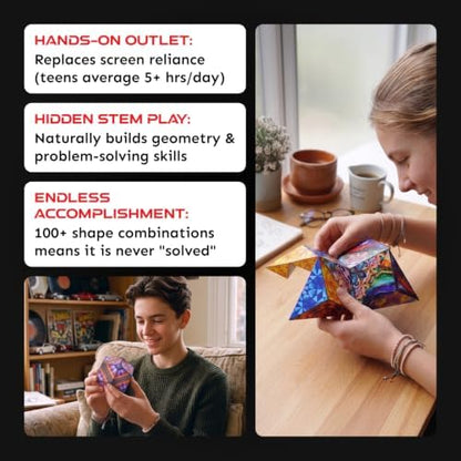Shashibo DODECA Magnetic Puzzle Cube, Stress Relief Fidget Toy