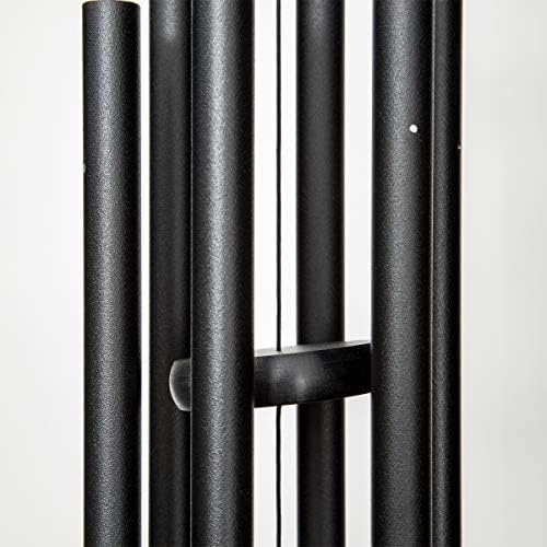 Corinthian Bells 30 Inch Black Wind Chimes for Outside, Modern Metal
