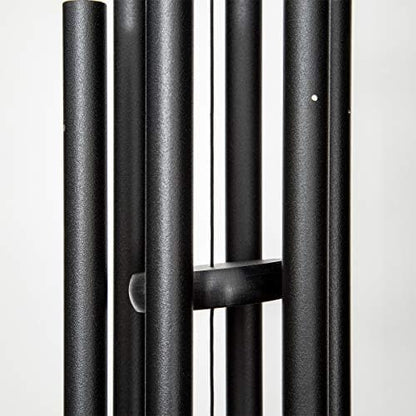 Corinthian Bells 30 Inch Black Wind Chimes for Outside, Modern Metal