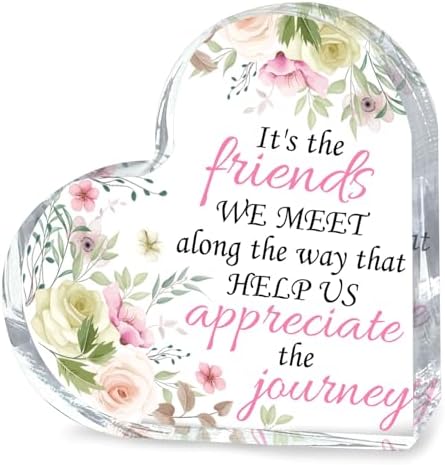 Heart-Shaped Acrylic Keepsake - Desk Decor for Women,Inspirational