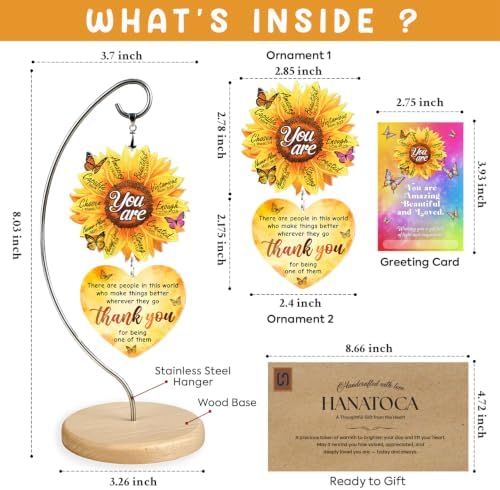 Sunflower Gifts for Women - Christian Inspirational Desk Decor, You