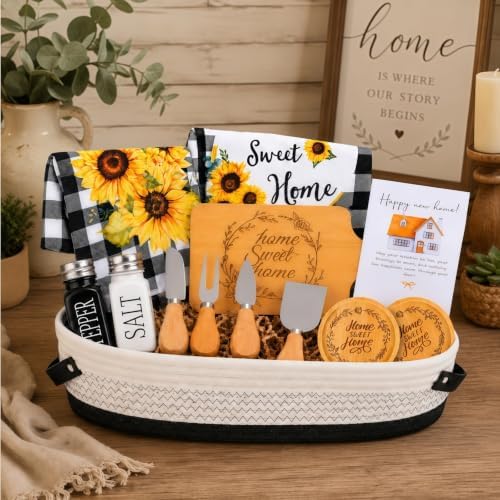 14 Pcs House Warming Gift New Home, Realtor Closing Gift Basket to