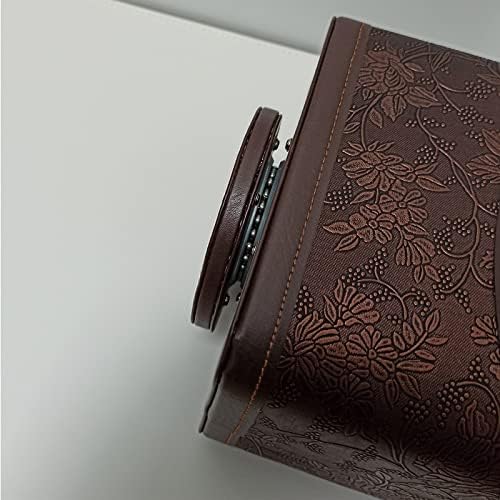 Antique Leather Remote Control Holder 360 Degree Spinning,Desk