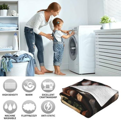 Coffee Blanket for Women Coffee Lover Gifts for Mens 50"x40"