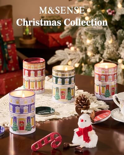 M&SENSE Valentines Day Candles, Winter Scented Holiday Soy Candles for