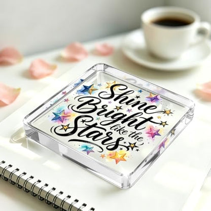 Inspirational Quotes Desk Decor, Cute Star Acrylic Sign, Positive