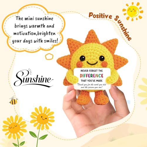 Mini Birthday Gifts for Woman Coworkers Teacher Positive Crochet