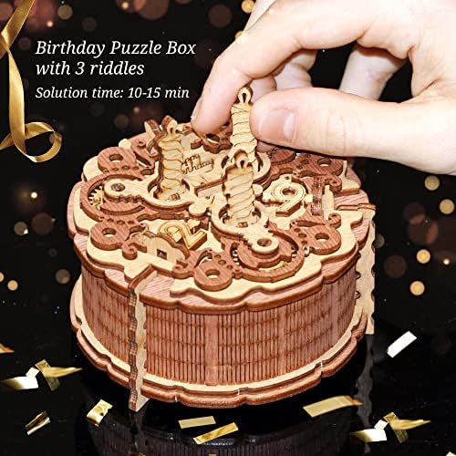 iDventure Birthday Cake, Money Puzzle Box for Adults, Box for Cash