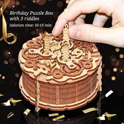 iDventure Birthday Cake, Money Puzzle Box for Adults, Box for Cash