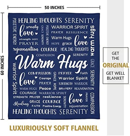 Afterprints Warm Hugs Healing Blanket, Get Well Gifts for Women Men