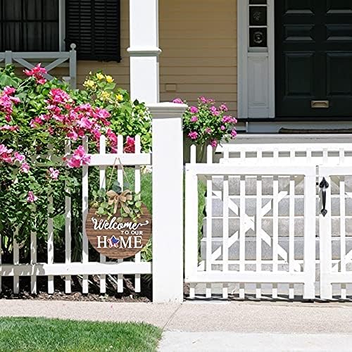 Interchange Welcome Sign Front Door Wreaths for Spring Fall Summer