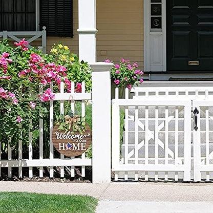 Interchange Welcome Sign Front Door Wreaths for Spring Fall Summer