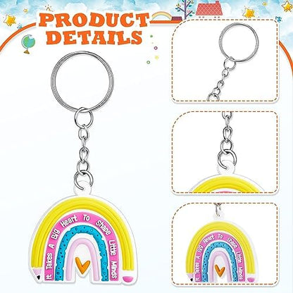 Henoyso 36 Pcs Teacher Keychains Bulk Teachers Appreciation Gifts in