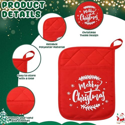 Chengu 58 Pcs Christmas Kitchen Gift Set Merry Christmas Pot Holders