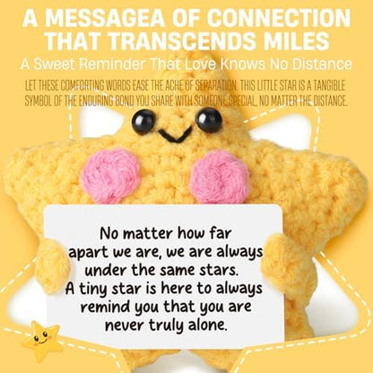 Crochet Yellow Star Doll Friendship Gift - Emotional Comfort Support
