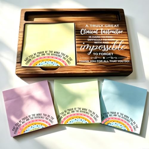 Clinical Instructor Gifts, Sticky Note Holder for Desk, Thank You Gift