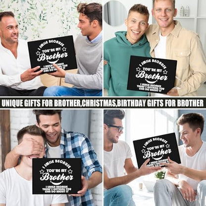 10 PCS Brother Gifts from Sister with 20 Oz Tumbler Journal Cap