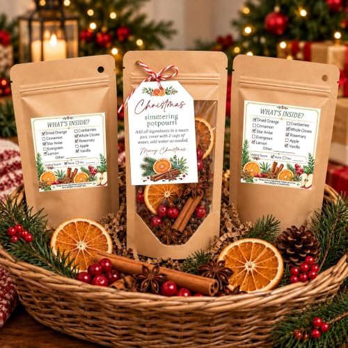 Christmas Simmer Pot Bags with Instruction Tags