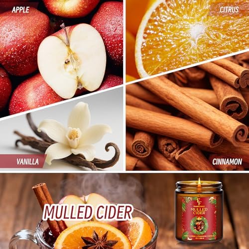Christmas Candle, Mulled Cider Scented Candles for Home, Holiday