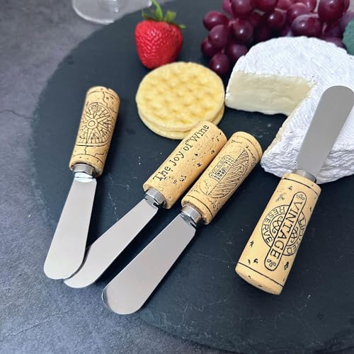 Supreme Housewares Vintage Wine Cork Cheese Spreaders, Hand-Painted