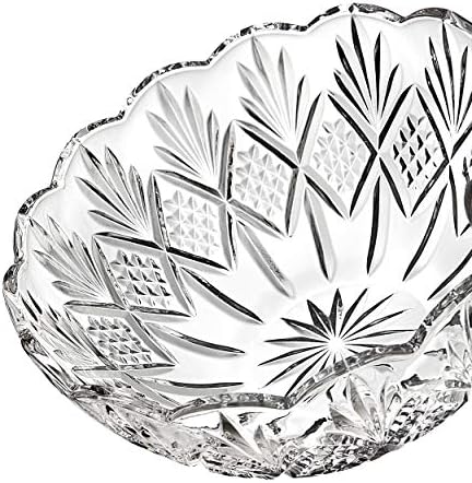Godinger 8.5" Serving Bowl, Salad Bowl - Dublin Collection, Giftable