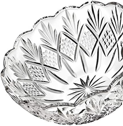 Godinger 8.5" Serving Bowl, Salad Bowl - Dublin Collection, Giftable