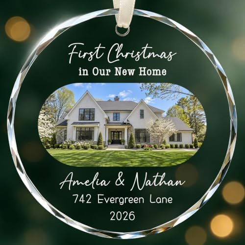 Personalized New Home Photo Ornament 2026, Housewarming Gift for