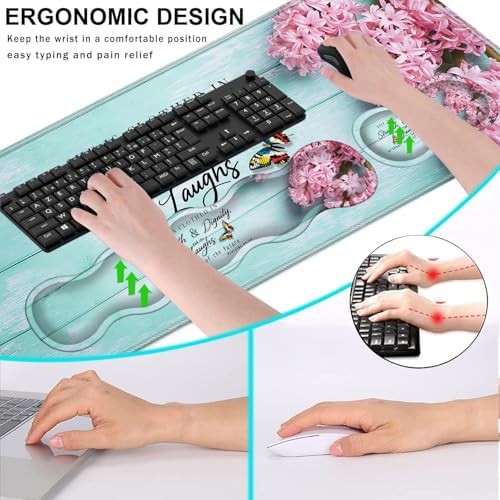 Keyboard Wrist Rest and Mouse Pad with Wrist Support Set Ergonomic