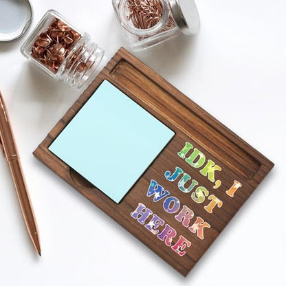 Funny Coworker Gift Sticky Note Holder, Office Humor Desk Organizer
