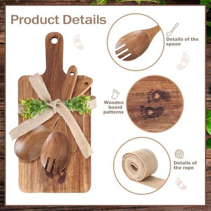 Housewarming Gift Set New Home Gifts for Friends Acacia Wooden Kitchen