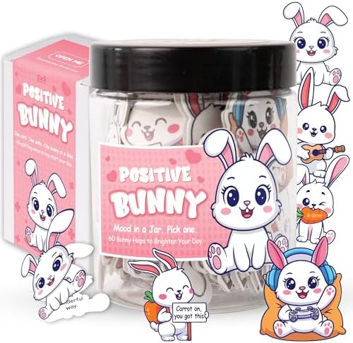 Emotional Support Bunny Gifts For Women - Daily Affirmation Cards For