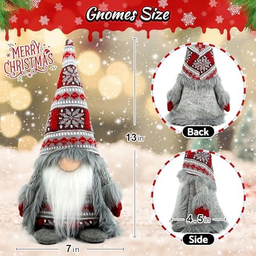 Gnome Christmas Decorations, Plush Christmas Gnome Gifts for Women
