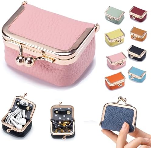 Genuine Leather Mini Jewelry Box for Women, Portable Travel Jewelry
