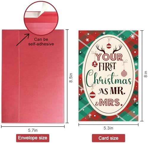 SuperShunhu Heartfelt First Christmas Card for Newlyweds, Xmas Gift