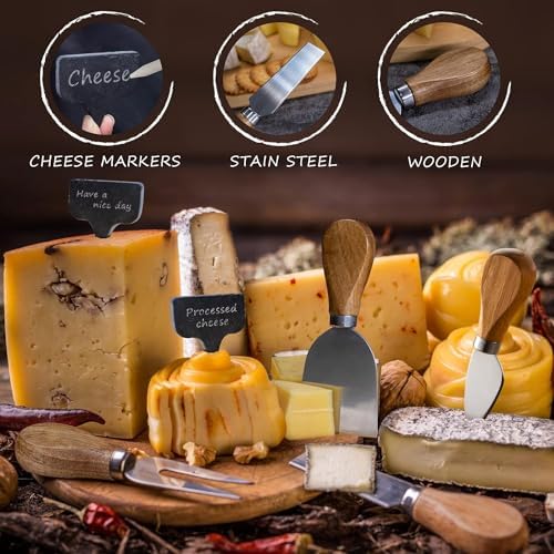 Cheese Knives Set,Stainless Steel Cheese Knife Collection Cheese