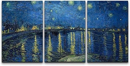 wall26 Canvas Print Wall Art Set Starry Night Over The Rhone by