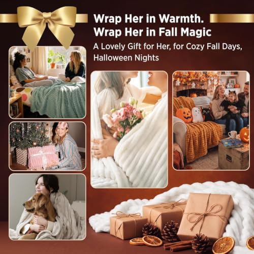 Bedsure Soft Beige Throw Blanket for Couch Decor Gifts 50"x60"