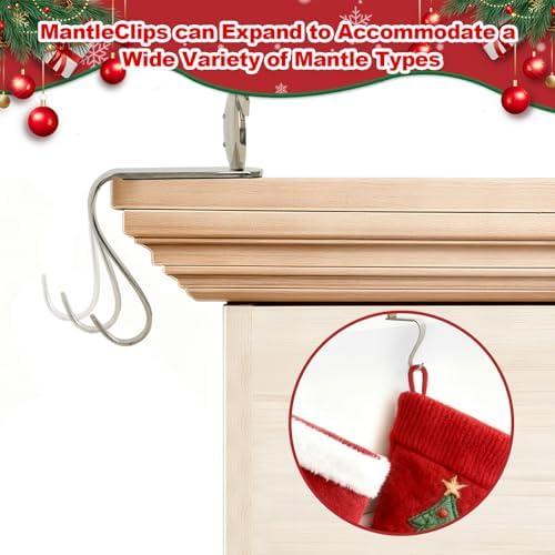 Christmas Stocking Holders,Set of 4, Suitable for Fireplace Home