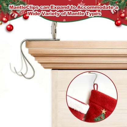 Christmas Stocking Holders,Set of 4, Suitable for Fireplace Home