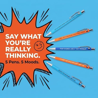 Passive Aggressive Pens, Funny Office Gag Gift for Coworkers & Friends