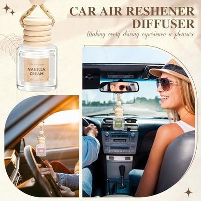 AROIC 6Pack Car Air Freshener, Hanging Essential Oil Air Freshener