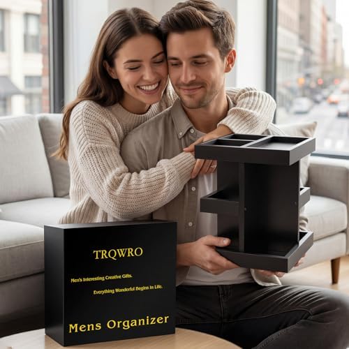 Cologne Organizer for Men,Anniversary Birthday for Mens Gift,Black